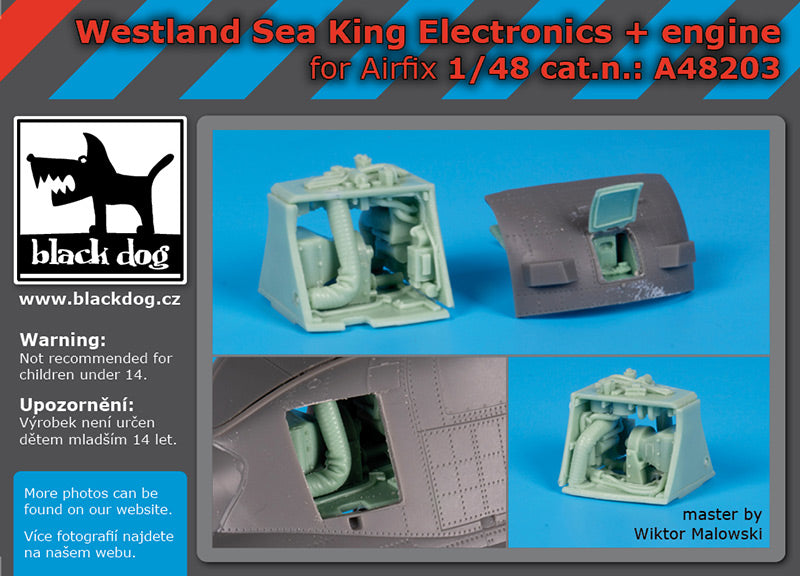 Blackdog BDOA48203 1:48 Westland Sea King electronics ,engine