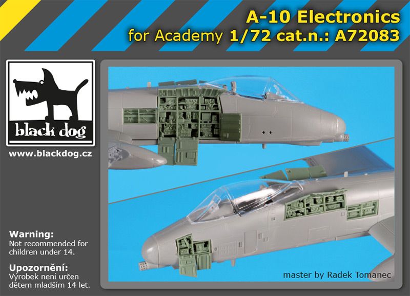 Blackdog BDOA72083 1:72 Fairchild A-10A Thunderbolt II electronics