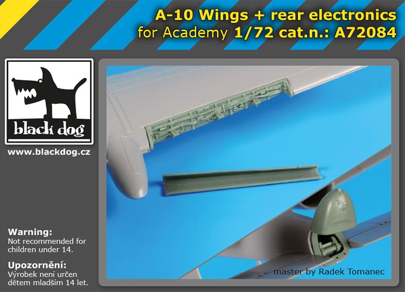 Blackdog BDOA72084 1:72 Fairchild A-10A Thunderbolt II wings + rear electronics