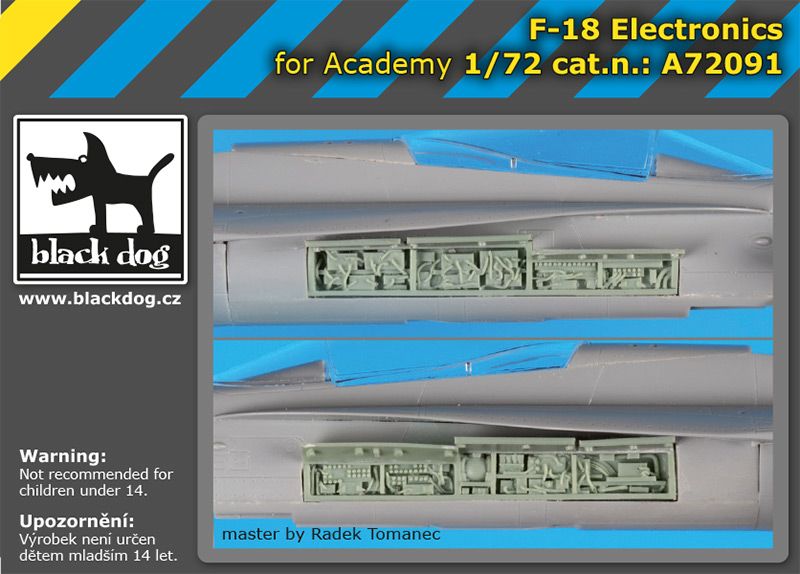 Blackdog BDOA72091 1:72 McDonnell-Douglas F/A-18 Hornet electronics
