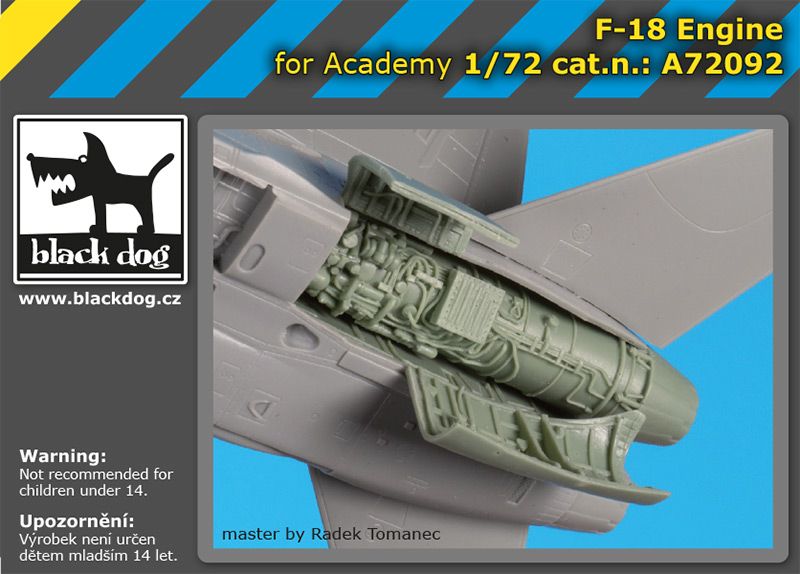 Blackdog BDOA72092 1:72 McDonnell-Douglas F/A-18 Hornet engine