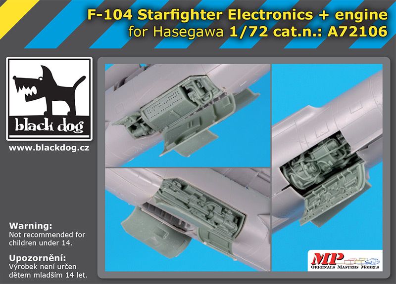 Blackdog BDOA72106 1:72 Lockheed F-104 Starfighter electronics + engine