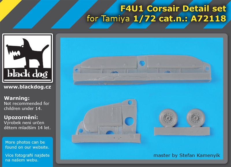 Blackdog BDOA72118 1:72 Vought F4U1 Corsair detail set