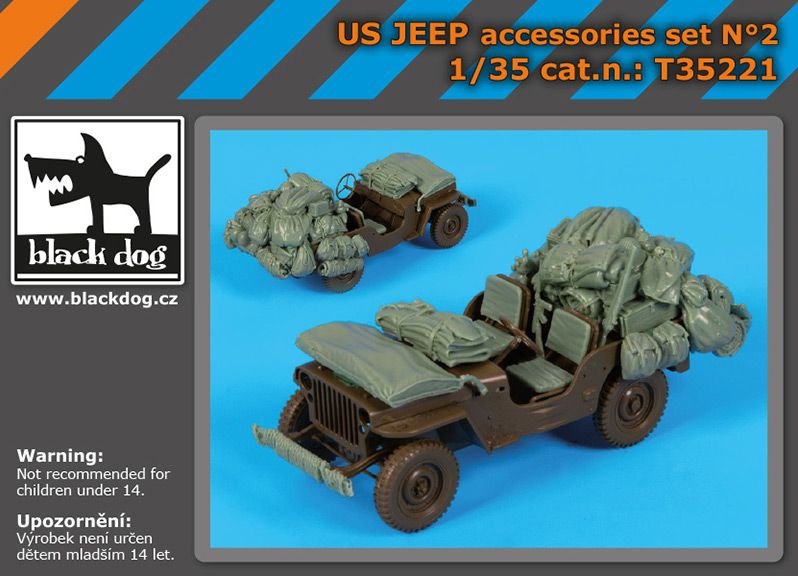 Blackdog BDT35221 1:35 US jeep accessories set
