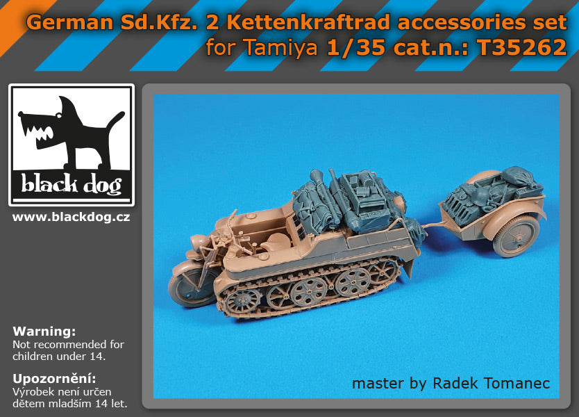 Blackdog BDT35262 1:35 Sd.Kfz.2 Kettenkraftrad accessories set