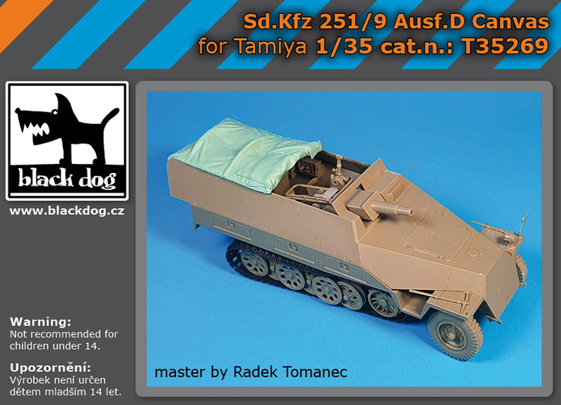 Blackdog BDT35269 1:35 Sd,Kfz.251 /9 Ausf.D Canvas
