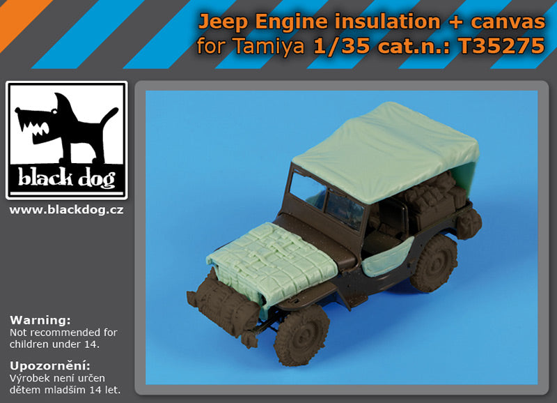 Blackdog BDT35275 1:35 Jeep engine insulation + canvas