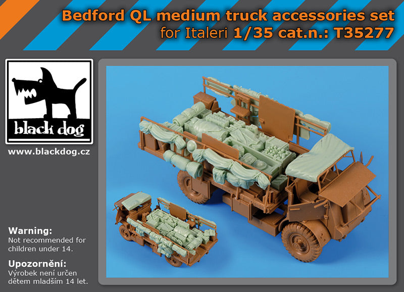 Blackdog BDT35277 1:35 Bedford QL medium truck accessories set