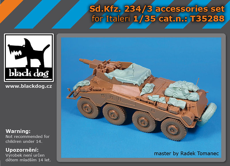 Blackdog BDT35288 1:35 Sd.Kfz.234/3 Armoured Car accessories set