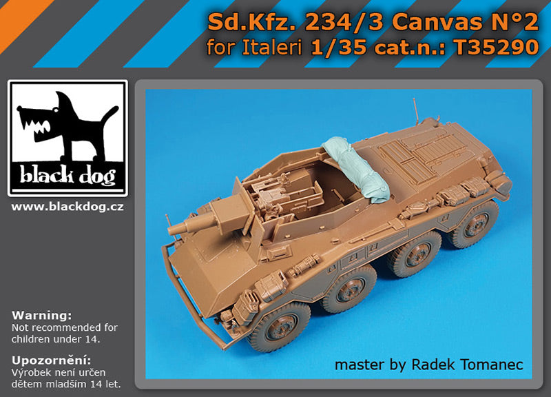 Blackdog BDT35290 1:35 Sd.Kfz.234/3 Armoured Car Canvas N deg 2