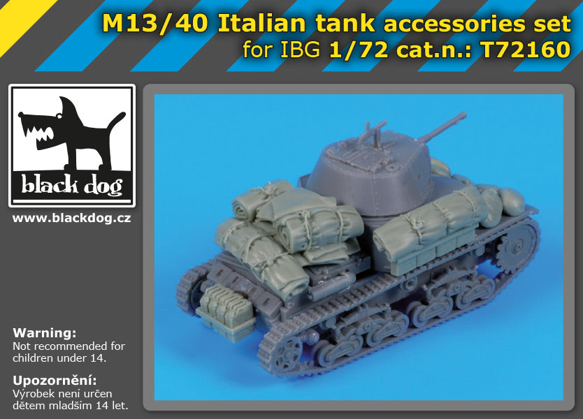 Blackdog BDT72160 1:72 M13/40 Italian Tank accessories set