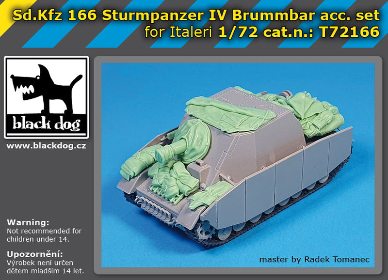 Blackdog BDT72166 1:72 Sd.Kfz.166 Sturmpanzer IV Brummbar accessories