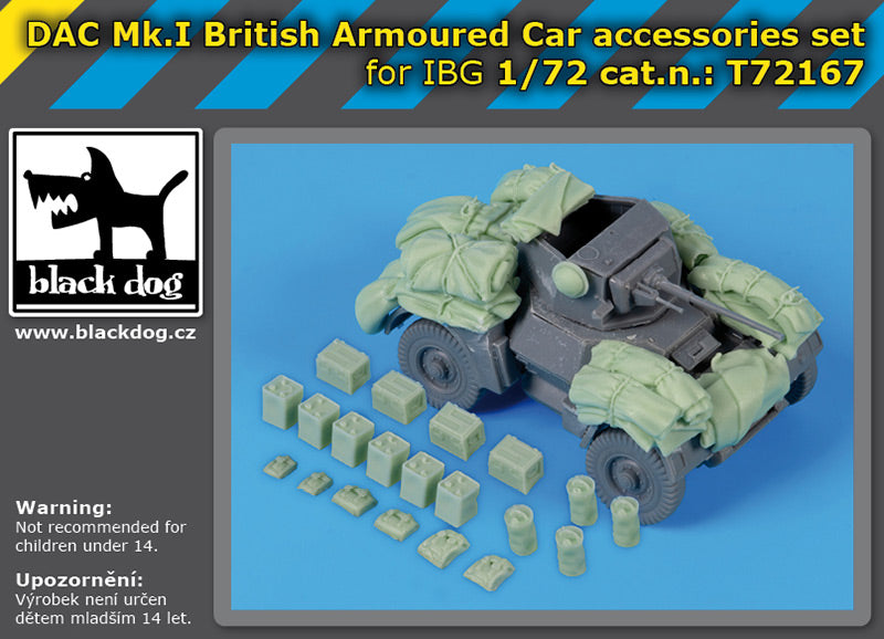Blackdog BDT72167 1:72 DAC Mk.I British Armoured Car accessories set