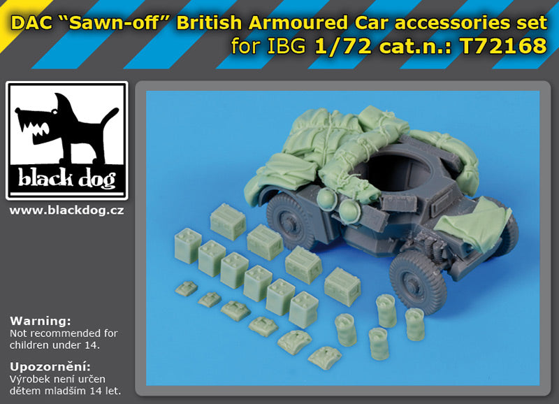 Blackdog BDT72168 1:72 DAC "Sawn-off" British Armoured Car accessory set
