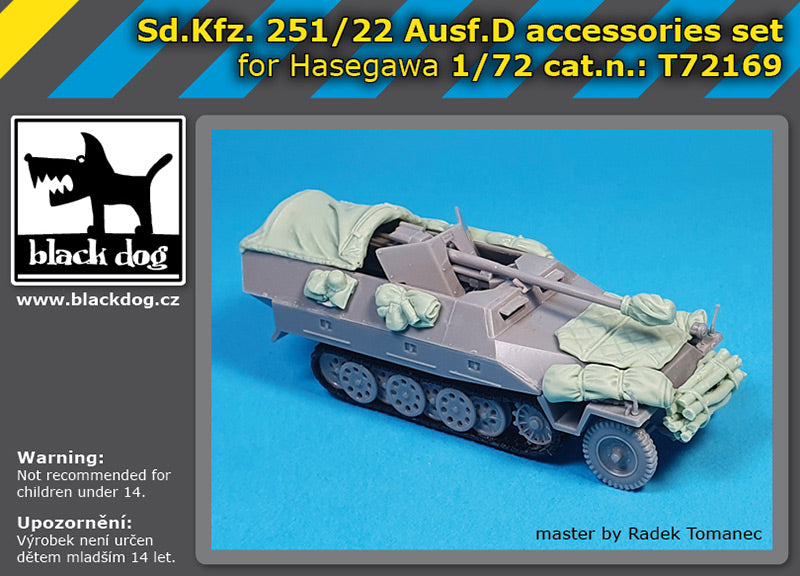 Blackdog BDT72169 1:72 Sd.Kfz 251/22 Ausf.D accessories set