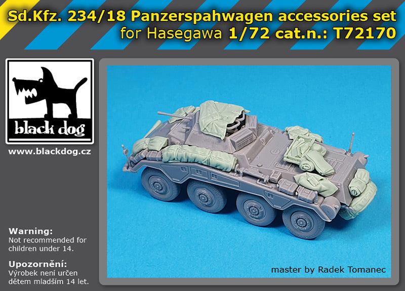 Blackdog BDT72170 1:72 Sd.Kfz.234/18 accessories set