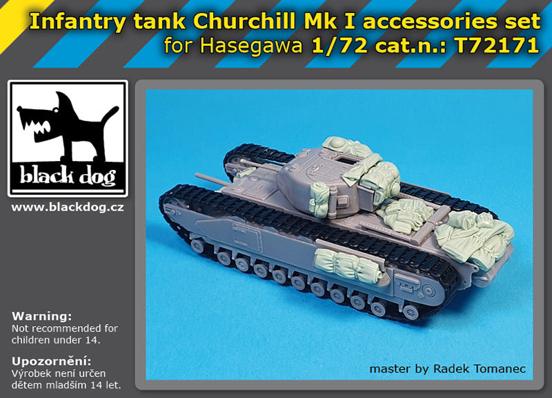 Blackdog BDT72171 1:72 Infantry tank Churchill Mk.I accessories set