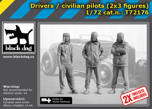 Blackdog BDT72176 1:72 Drivers / civilian pilots