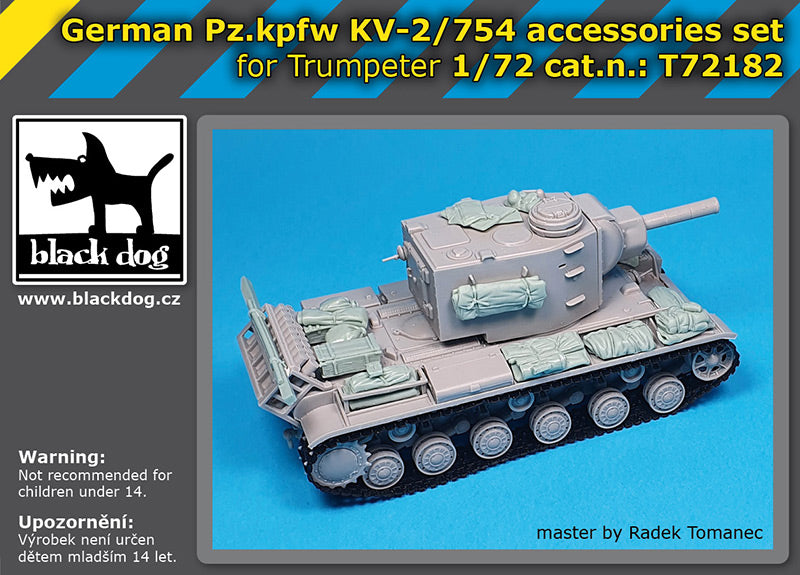 Blackdog BDT72182 1:72 Pz.Kpfw KV-2 accessories set
