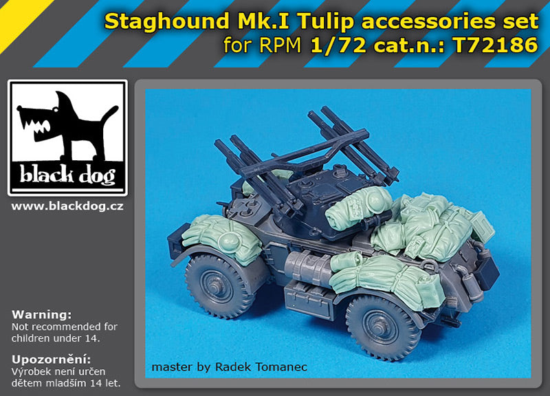 Blackdog BDT72186 1:72 Staghound Mk.I Tulip accessories set for RPM kits)