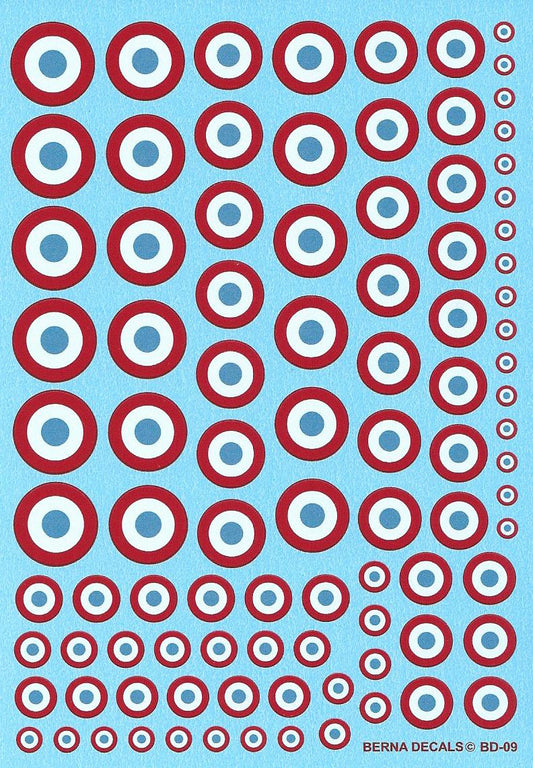 Berna Decals BER009M 1:72 French Roundels Armee de l'air 1935-40