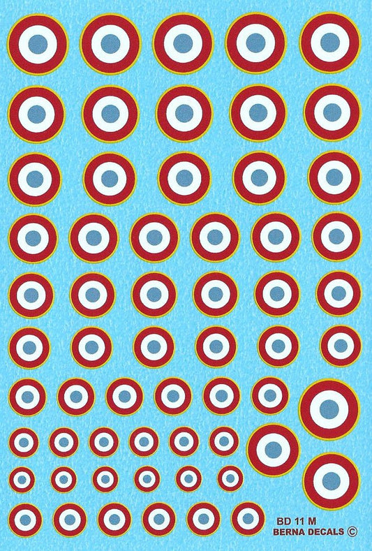Berna Decals BER011M 1:72 French Roundels Armee de l'air 1943-82