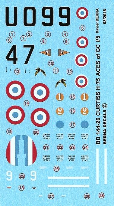 Berna Decals BER14426 1:144 Curtiss H-75