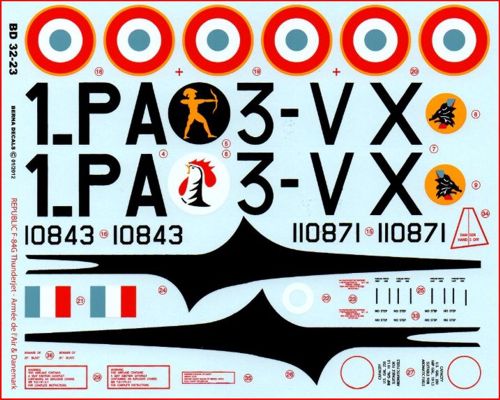 Berna Decals BER32023 1:32 Republic F-84G Thunderjet