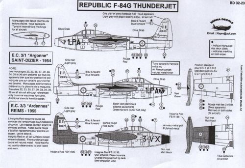 Berna Decals BER32023 1:32 Republic F-84G Thunderjet