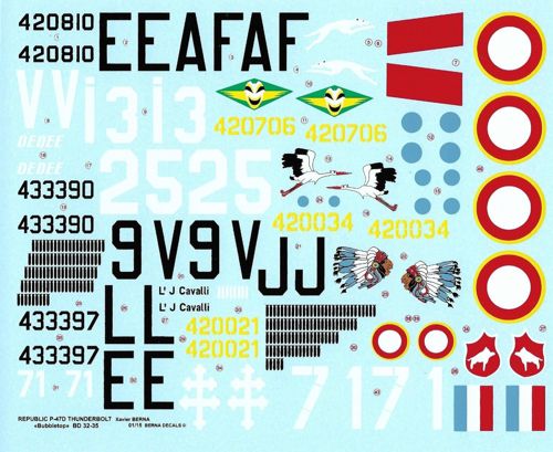 Berna Decals BER32035 1:32 Republic P-47D Bubbletop French