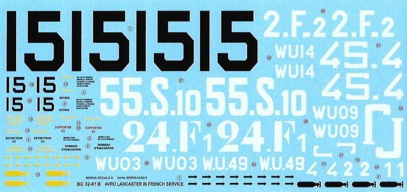 Berna Decals BER32061N 1:32 Avro Lancaster Mk.I & Mk.VII