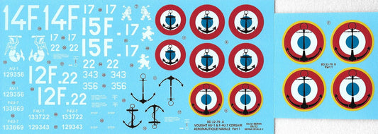 Berna Decals BER32079 1:32 Vought AU-1 & F4U-7 Corsair