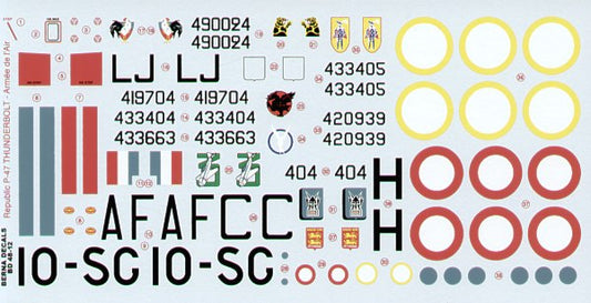 Berna Decals BER48012 1:48 Republic P-47D French Post War