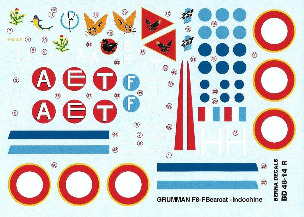 Berna Decals BER48014R 1:48 Grumman F8F-1 Bearcat