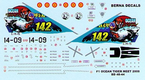 Berna Decals BER48044 1:48 Dassault Mirage F.1M Ocean Tiger