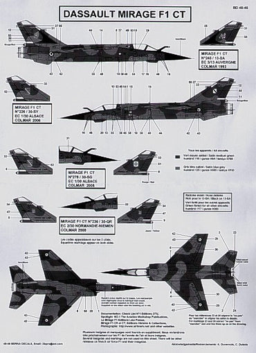 Berna Decals BER48046 1:48 Dassault_Mirage F.1CT