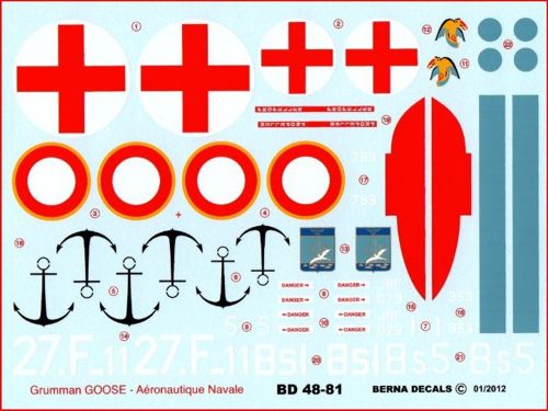 Berna Decals BER48081 1:48 Grumman JRF-5 Goose