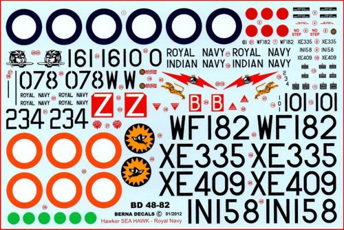 Berna Decals BER48082 1:48 Hawker Sea Hawk