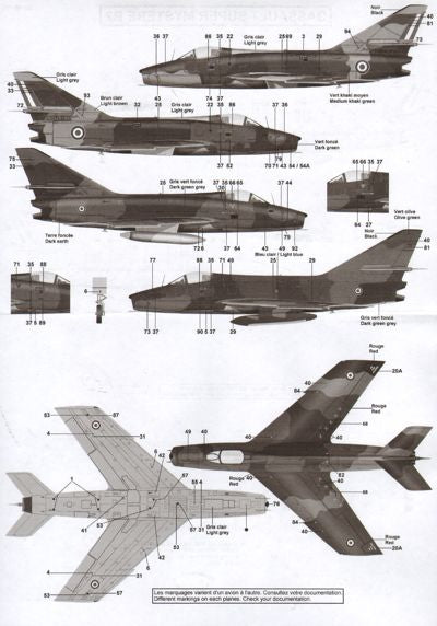 Berna Decals BER48100 1:48 Dassault Super Mystere B.2 Stencils & markings