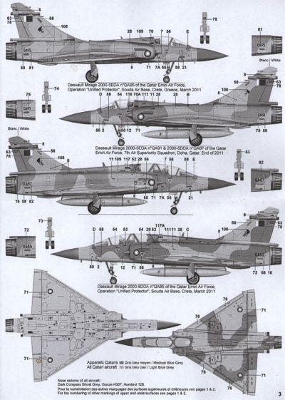 Berna Decals BER72072 1:72 Dassault Mirage 2000-5 World