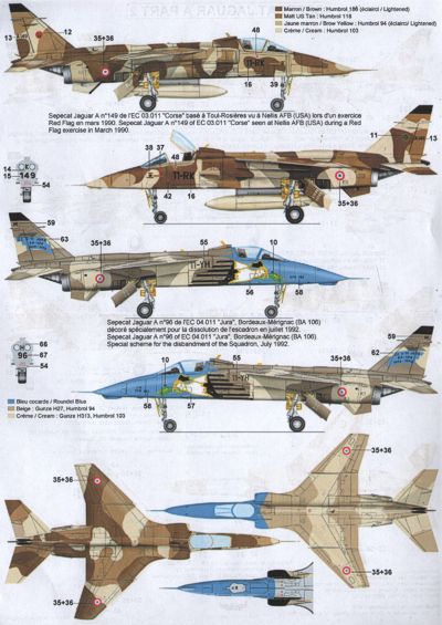Berna Decals BER72075 1:72 Sepecat Jaguar