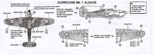 Berna Decals BER72081R 1:72 Hawker Hurricane Mk.I Alsace