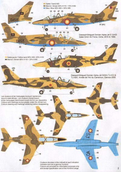 Berna Decals BER72091 1:72 African Air Forces Alpha Jets