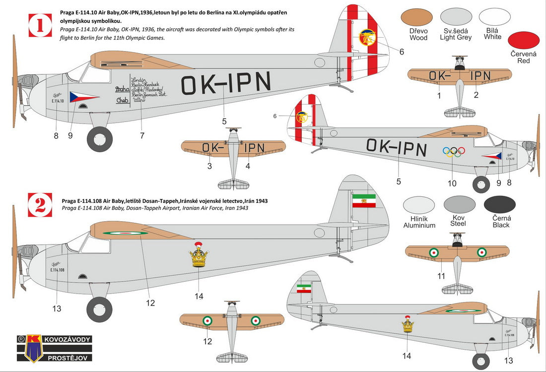 Kovozavody Prostejov BLK72006 1:72 Praga E-114B 1 kit