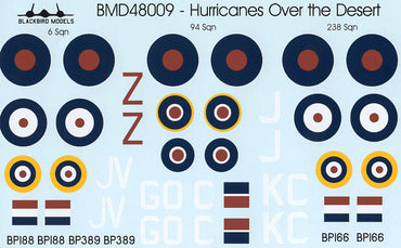 Blackbird BMD48009 1:48 Hawker Hurricanes Over the Desert