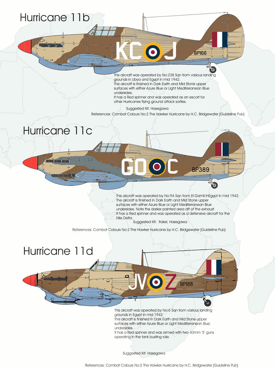 Blackbird BMD48009 1:48 Hawker Hurricanes Over the Desert