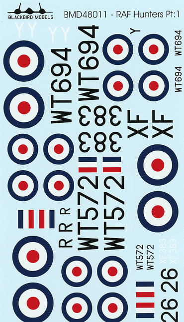 Blackbird BMD48011 1:48 RAF Hawker Hunters Part 1