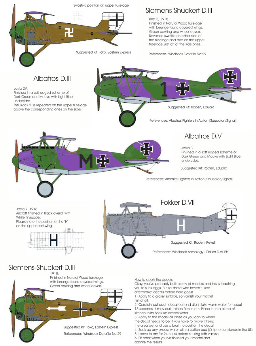 Blackbird BMD72001 1:72 Imperial German Air Service Part 1