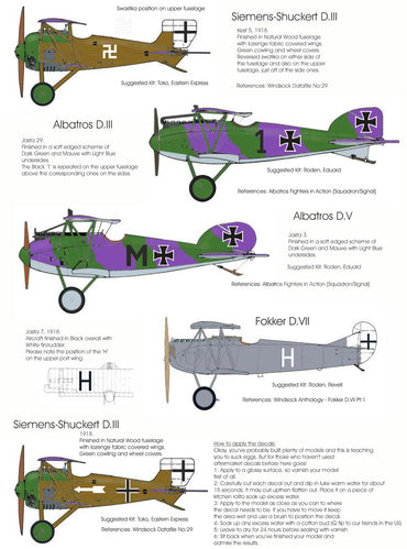Blackbird BMD72001 1:72 Imperial German Air Service Part 1