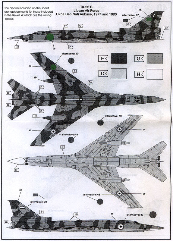 Blackbird BMD72002 1:72 Libyan Arab Air Force Decals